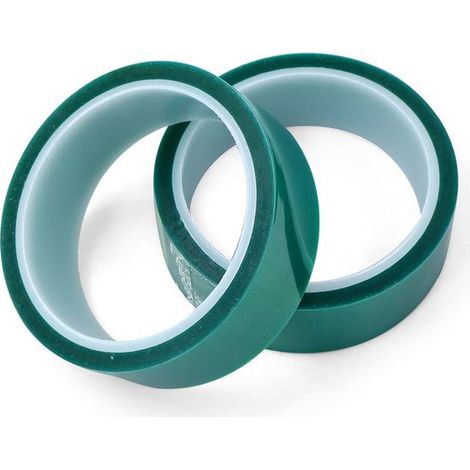 2 Stück Hitzebeständiges Klebeband durchscheinend grün zuverlässige Haftung Klebeband für hohe Temperaturen Verzinktes Silikon-Isolierband PET 30 33 (1/4)
