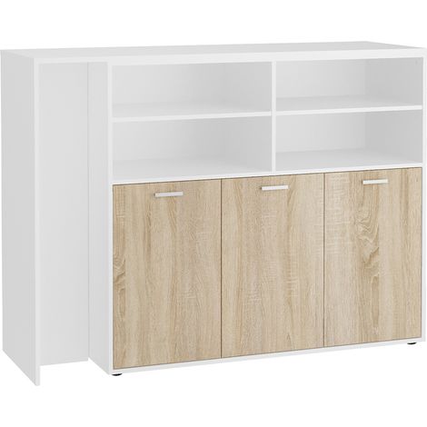 Mobile multifunzione buffet e tavolo bar Soest - L124 x H113 cm