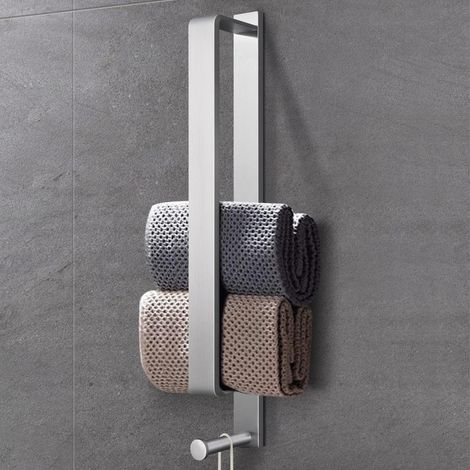 Porte-Serviettes - Acier Inox Sus304 - Installation Sans Perçage - Salle De Bain Et Cuisine - 1 Pièce (1/5)