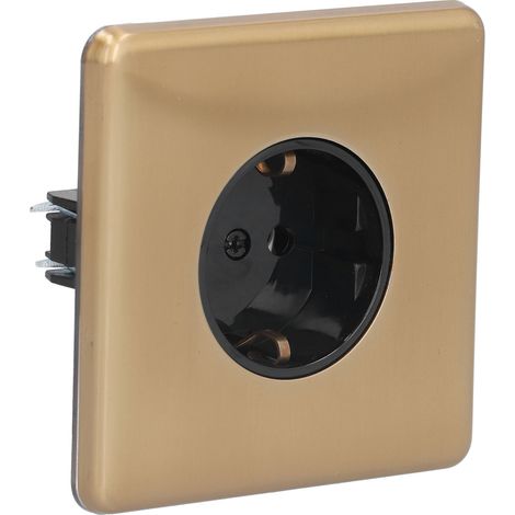 Prise murale électrique, panneau en acier inoxydable, norme allemande, accessoires d'alimentation, 16 A, 250 V (1/5)