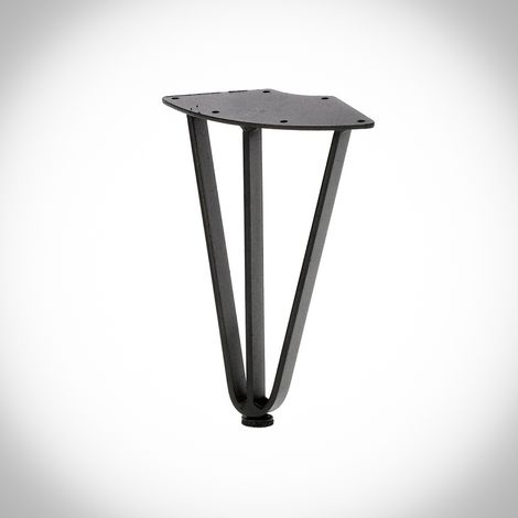 Gamba a forcina tripla piatta 20 cm NERA