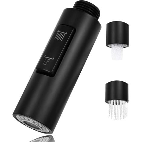 Pommeau de douche à double mode - Robinet de cuisine - Pommeau de douche de remplacement - Économie d'eau - Pour salle de bain et cuisine (1/4)