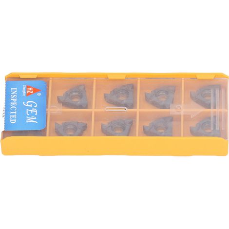 10 plaquettes de tournage revêtues carbure pour filetage acier inoxydable, couteau à fileter (1/5)