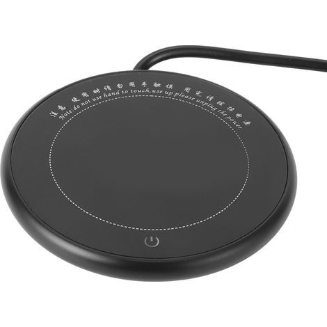 Chauffe-tasse en alliage d'aluminium, plaque chauffante thermostatique, sous-verre, prise chinoise, noir (1/5)