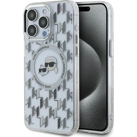Funda Karl Lagerfeld KLHMP15XHMCKMHT para iPhone 15 Pro Max de 6,7 pulgadas, transparente, con monograma IML, cabezal Karl&Choupette y MagSafe. (1/5)