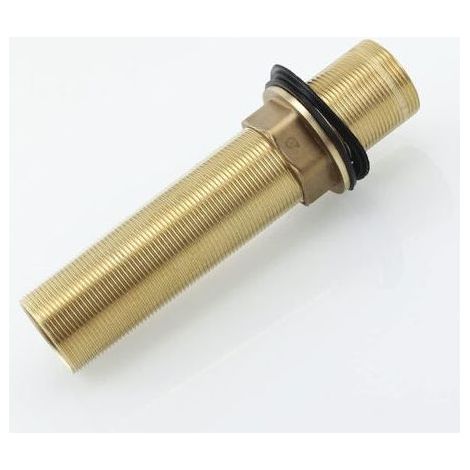 Verlängerungsstange für Küchenarmatur, gelb, M32 x 150 mm mit Gewindeverlängerungsset – Verlängerte Montagestange – Einzelne 15 cm lange Bohrung (1/5)