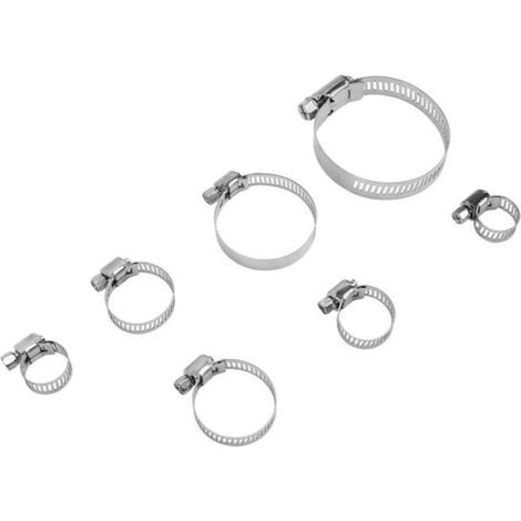80 stücke Schlauch Clips Rohr Klemmen 8mm-51mm Edelstahl Hoop Clamp Set Automotive Rohre Clip Feste Werkzeug (1/4)