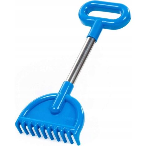 Rastrello da sabbia con manico in metallo, grande, 35 cm, rastrello da spiaggia (1/5)