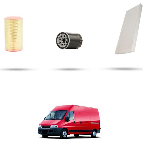Kit tagliando 3 filtri compatibile con Fiat Ducato (244) 2.0 i Bipower 81kw dal 2002 (1/5)