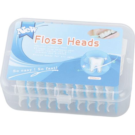 Brosse Interdentaire Jetable à Tête Souple en Silicone, Portable avec Étui - 200 Pièces Bleues pour Soins Bucco-dentaires
