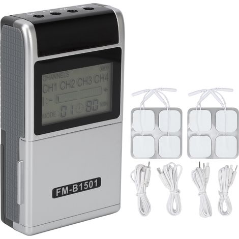 Stimulateur Électrique TENS 15 Modes 20 Niveaux Fréquence Basse Machine de Thérapie par Impulsions Blanc (1/5)