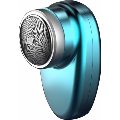 Tondeuse à barbe électrique portative rechargeable, double tête lavable, format poche, coupe-barbe électronique manuel, bleu royal (1/5)