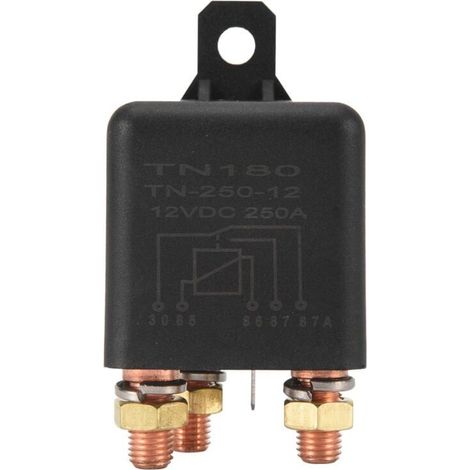 Lauwexe – Relais automobile 12V 250A – Relais modulaire 5 broches pour camion et véhicule lourd – Surtension 28V – Matériau plastique et métal (1/5)