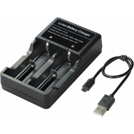 Chargez votre batterie n'importe où 18650 Chargeur de batterie pour 3.7V 18650 14500 16340 26650 Batteries, la batterie n'est pas incluse LO-Ron (1/5)