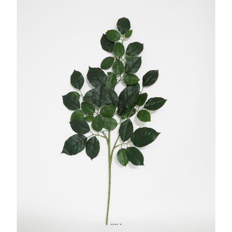 Branche de Hetre artificiel vert H 65 cm 43 feuilles feu retardant