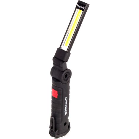 Lámpara de taller LED COB recargable, 900 lm, con linterna, pequeña (1/5)
