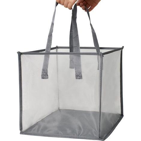 Panier linge pliable grande capacité gris (1/4)