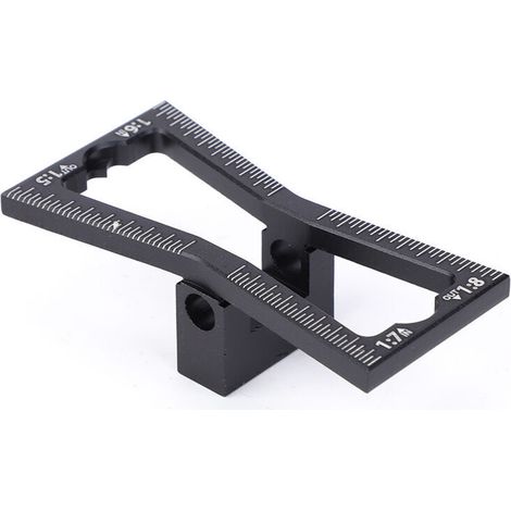 Gabarit de marquage à queue d'aronde en aluminium – Outil de guidage précis pour menuiserie bois, 20 x 15 cm