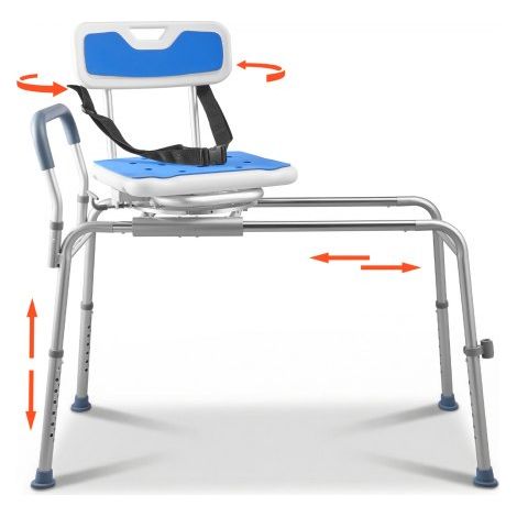 Chaise de Baignoire Coulissante Siège de Transfert pour Baignoire (1/5)