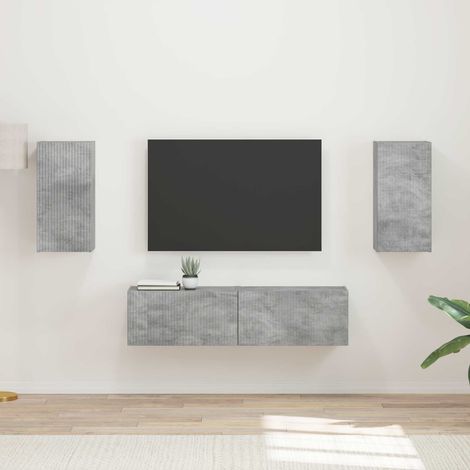 TV-Schrankset 4 pcs Beton Grau Holzwerkstoff (1/5)