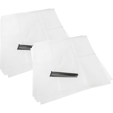 vhbw 10x Spänefangsack kompatibel mit Festool VAB-20, CT-VA-20 Späneabsauganlage, Rohluftentstauber - Polyethylen-Staubbeutel Set, Transparent