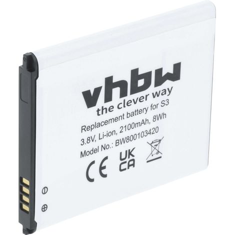 vhbw Akku kompatibel mit Samsung GT-I9308, Baffin, GT-I9300, Gravity Quad, GT-i9300T, GT-I9118 Handy Smartphone Telefon (2100 mAh, 3,7 V, Li-Ion) (1/5)