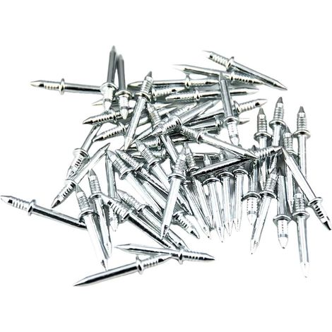 Clou invisible à double tête, clou de plinthe spécial sans trace, clou pour placage bois, clou caché, clou à angle mouton, vis d'expansion, clou à angle vache, 100 pièces/paquet (1/5)