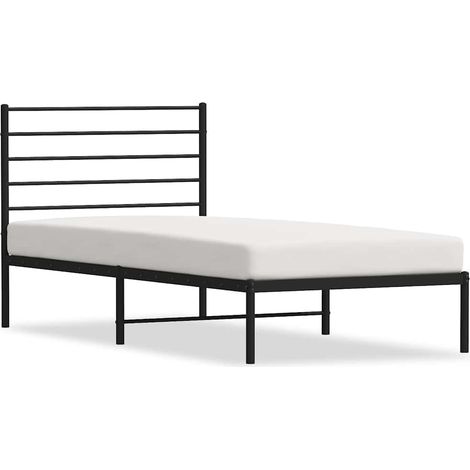 Maison Exclusive - Estructura cama sin colchón con cabecero metal