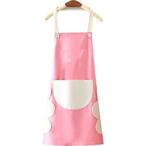 Tablier de cuisine PVC imperméable anti-taches poche grise motif ours coloré résistant à l'huile design ludique pour adulte
