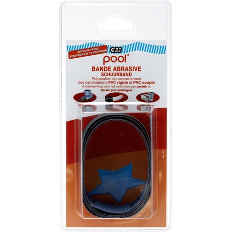 Bande abrasive pour tuyaux et raccords PVC
