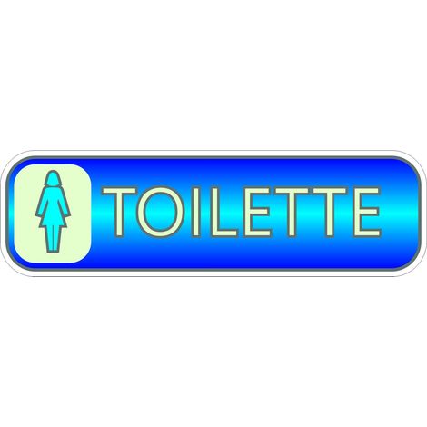 Targhetta Adesiva 3D Fotoluminescente "Toilette Donna".