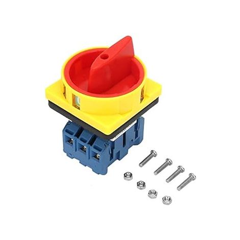 Circuit Breaker Switch 25A/32A Power Inverter Switch Three Phase On/Off Switch 3 Pole Rotary Cam Protect Circuit Breaker Switch (32a) (1/5)