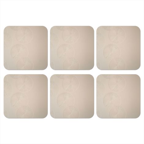 DESSOUS DE VERRE Japandi - Beige - Moderne Lot de 6 10x10 (1/5)