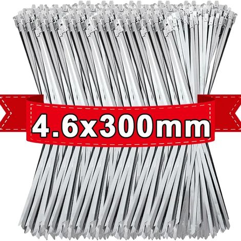 Metallkabelbinder, selbstsperrendes Design, robuste Leistung, 4.6x300mm-a, 40PCS-a (1/2)