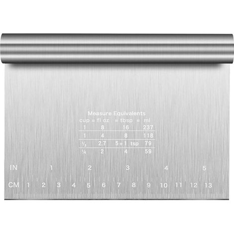 Couteau à pâte en acier inoxydable avec racloir doseur, outil de pâtisserie de 15 cm (1/5)