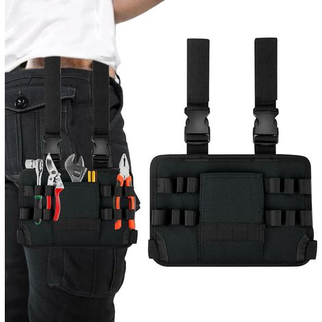 Bolsa para cinturón de herramientas con clip, cinturón de herramientas para hombre, cinturón de artesano, portaherramientas para electricista, cinturón de herramientas con múltiples bolsillos (1/5)