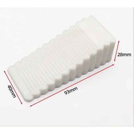 Butée de porte d'entrée (blanche - grande taille) anti-collision, amovible, en caoutchouc, pour usage domestique, sans perçage, avec système de cale. (1/5)