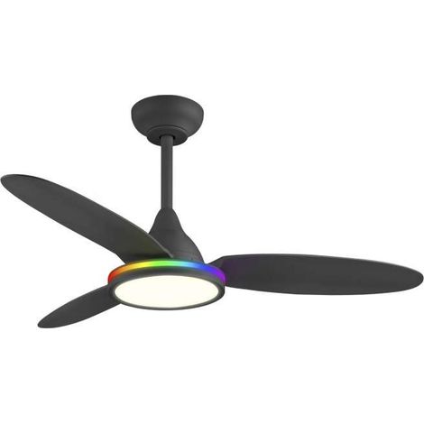 Ventilador a techo modelo Mahon, 3 palas acabado negro, 43cm(alto) 107cm(ancho) 107cm(fondo) . (1/5)