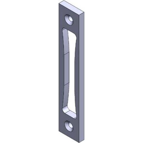2 gâches aluminium largeur 24mm épaisseur 10mm anodisé argent - STREMLER - 2840.10.4 (1/2)