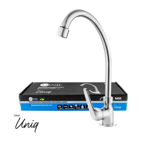 Mitigeur de lavabo monocommande Uniq, 1 eau, laiton, cartouche céramique 25 mm (1/5)