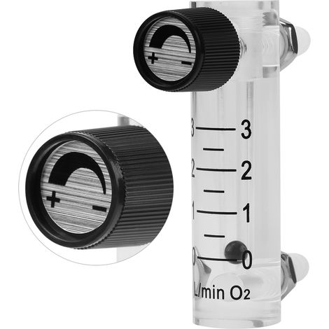 Durchflussmesser LZQ-2 0-3 l/min mit Regelventil für Sauerstoff/Luft/Gas (1/5)
