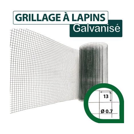 Cloture & Jardin – Grillage rigide soudé vert 1m x 10m – Maille carrée 13mm en acier galvanisé plastifié – Pour enclos et applications horticoles