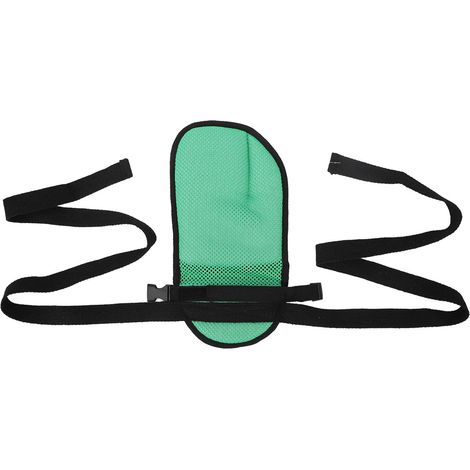 Gants de contention verts gauche et droit, sangles anti-extraction et panneaux intérieurs. (1/5)