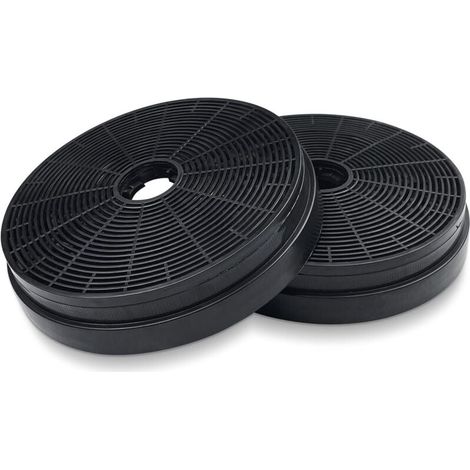 2x Dunstabzugshaubenfilter, Ø175 mm Aktivkohlefilter für Küchenabzugshauben, Umluft-Ersatzfilter für Respekta Miz0031, Klarstein, Pkm Co4 (1/4)