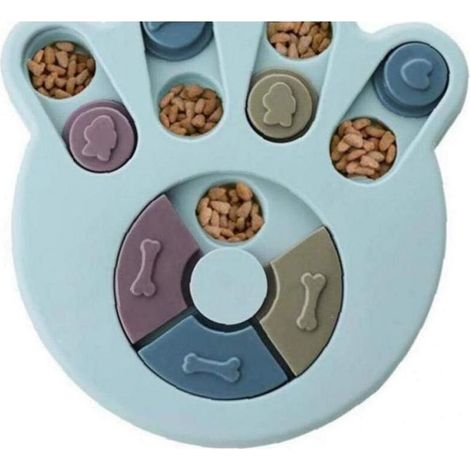 Distributeur de croquettes interactif et résistant pour chien, jeu de réflexion, accessoire pour chien (bleu, griffes) (1/5)