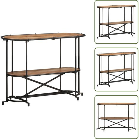 vidaXL Table console 110x42x76 cm bois massif d'acacia (1/5)