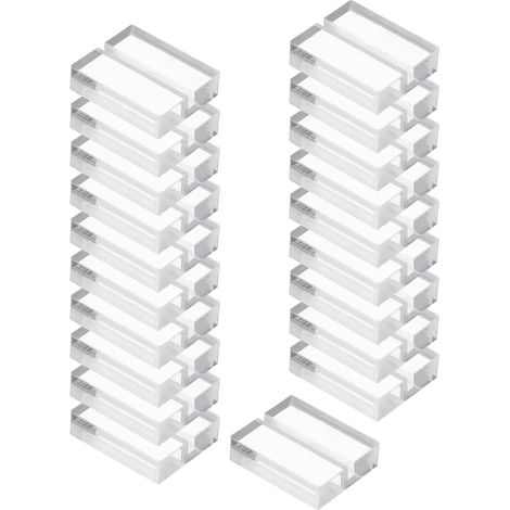 Lot de 20 Porte-Cartes Acrylique Transparent 2 Pouces pour Table, Menu et Photo (1/5)