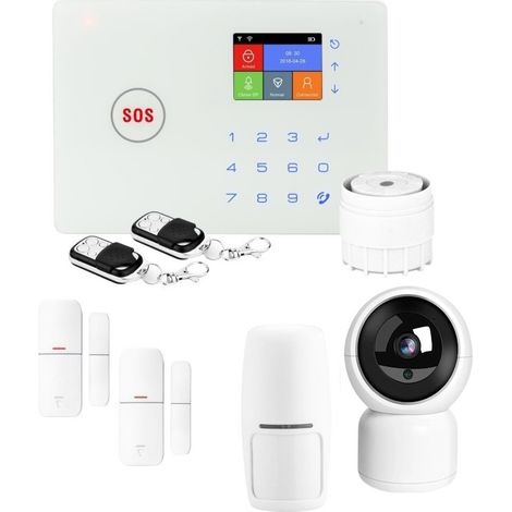 Alarme maison connectée Amazone WIFI GSM 4G — avec caméra intérieure incluse (1/5)
