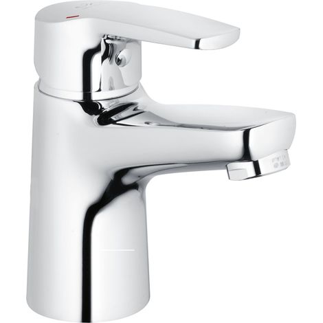 Waschtischarmatur Alpha 100 Armatur - moderner Wasserhahn Bad druckfest, verchromt (1/4)