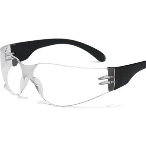 Lunettes de sécurité incolores sans monture - Protection UV, anti-buée et anti-rayures - 1 pièce - Lunettes de protection , Incolore, Polycarbonate anti-buée, Résistant aux rayures, Protection UV 400 (1/2)